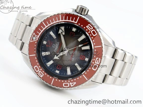 0219 SEAMASTER PLANET OCEAN 6000M ULTRA DEEP 45.5MM SS TF 1:1 BEST EDITION GRAY DIAL ORANGE BEZEL ON SS BRACELET A WellDesigned 7757